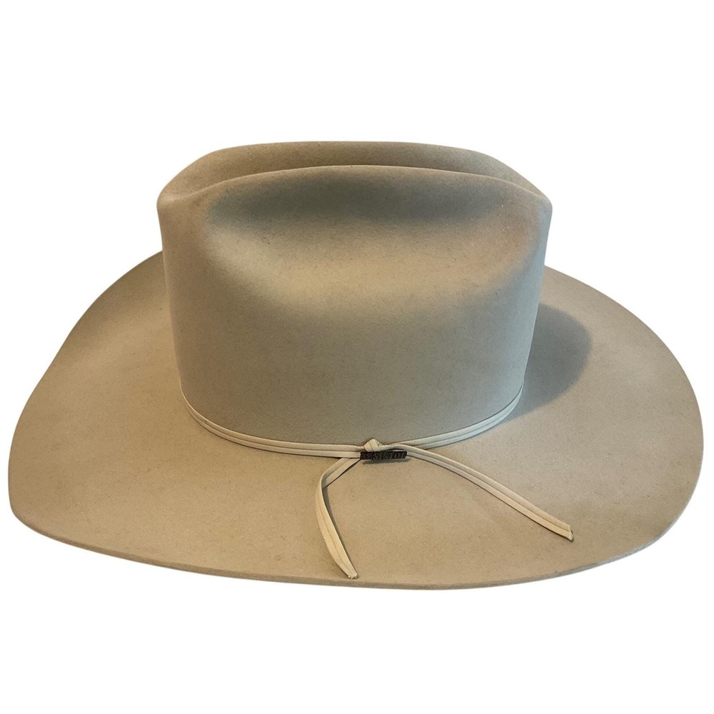Vintage Resistol 6X Beaver Felt Cowboy Hat Silver Belly Tan Western Size 7